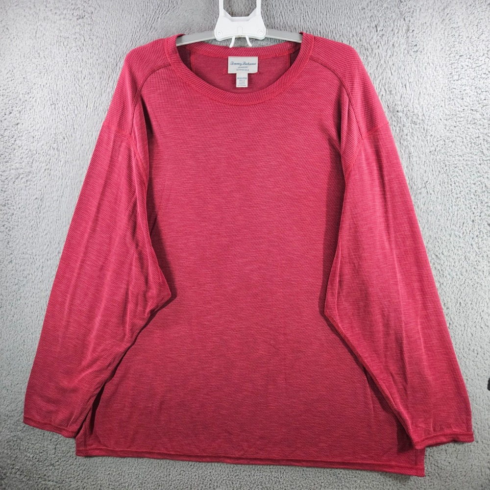 Tommy Bahama IslandZone Reversible Red Long Sleeve Shirt Mens 4XLB Big & Tall